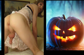 Travesti amateur y su especial porno cachondo para Halloween - Travestis.org